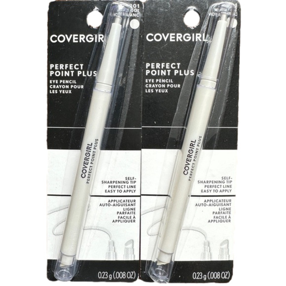 New 2 Covergirl Perfect Point Eye Pencil Liner White‎ Out - Picture 1 of 3